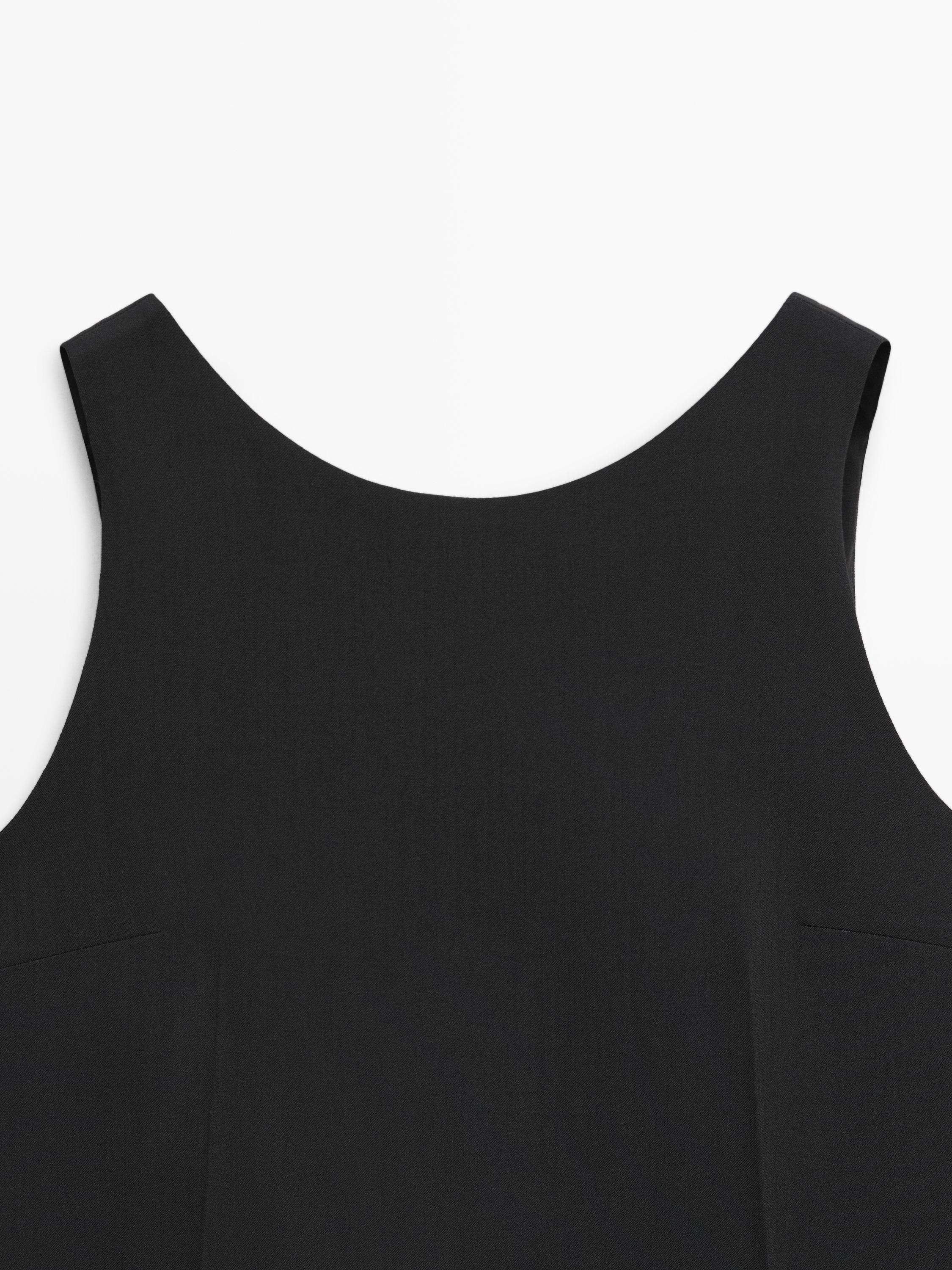 Wool blend mini dress